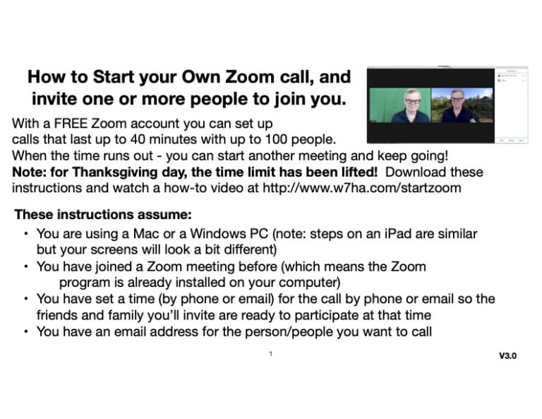 How to start your own zoom call