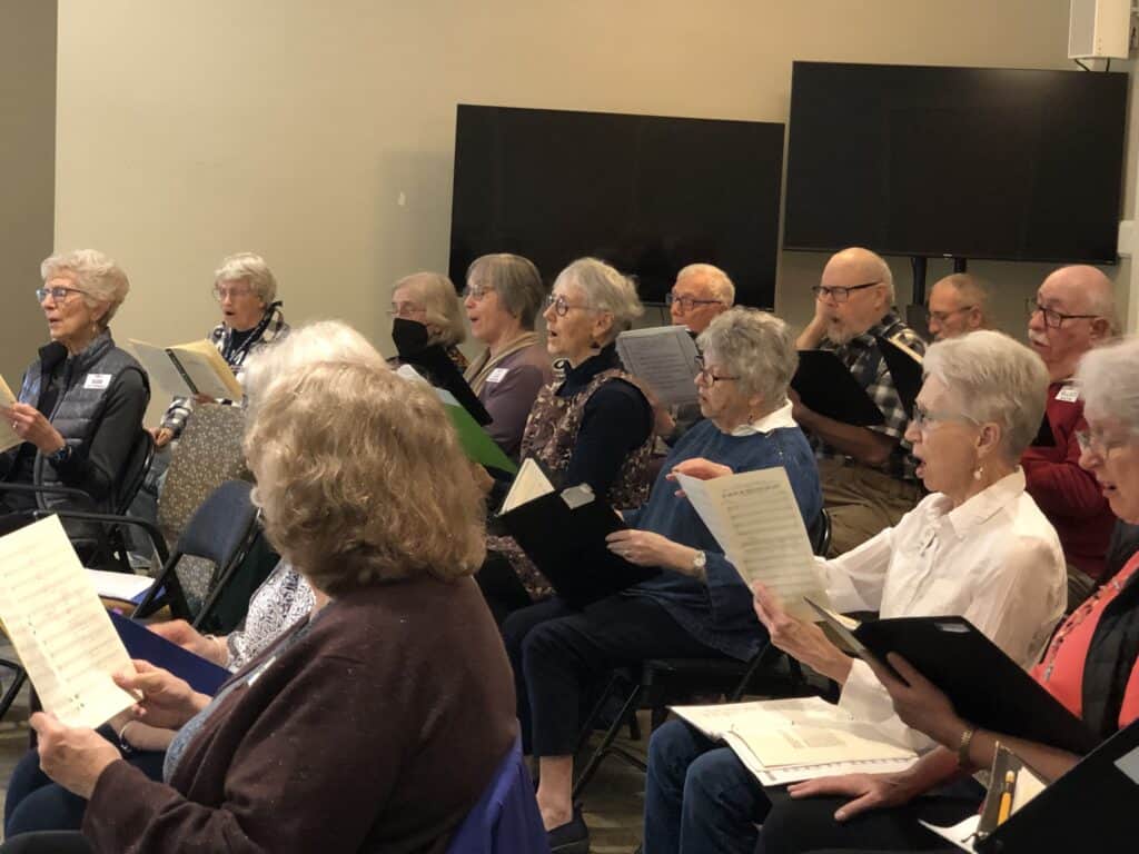 Choir in rehearsal