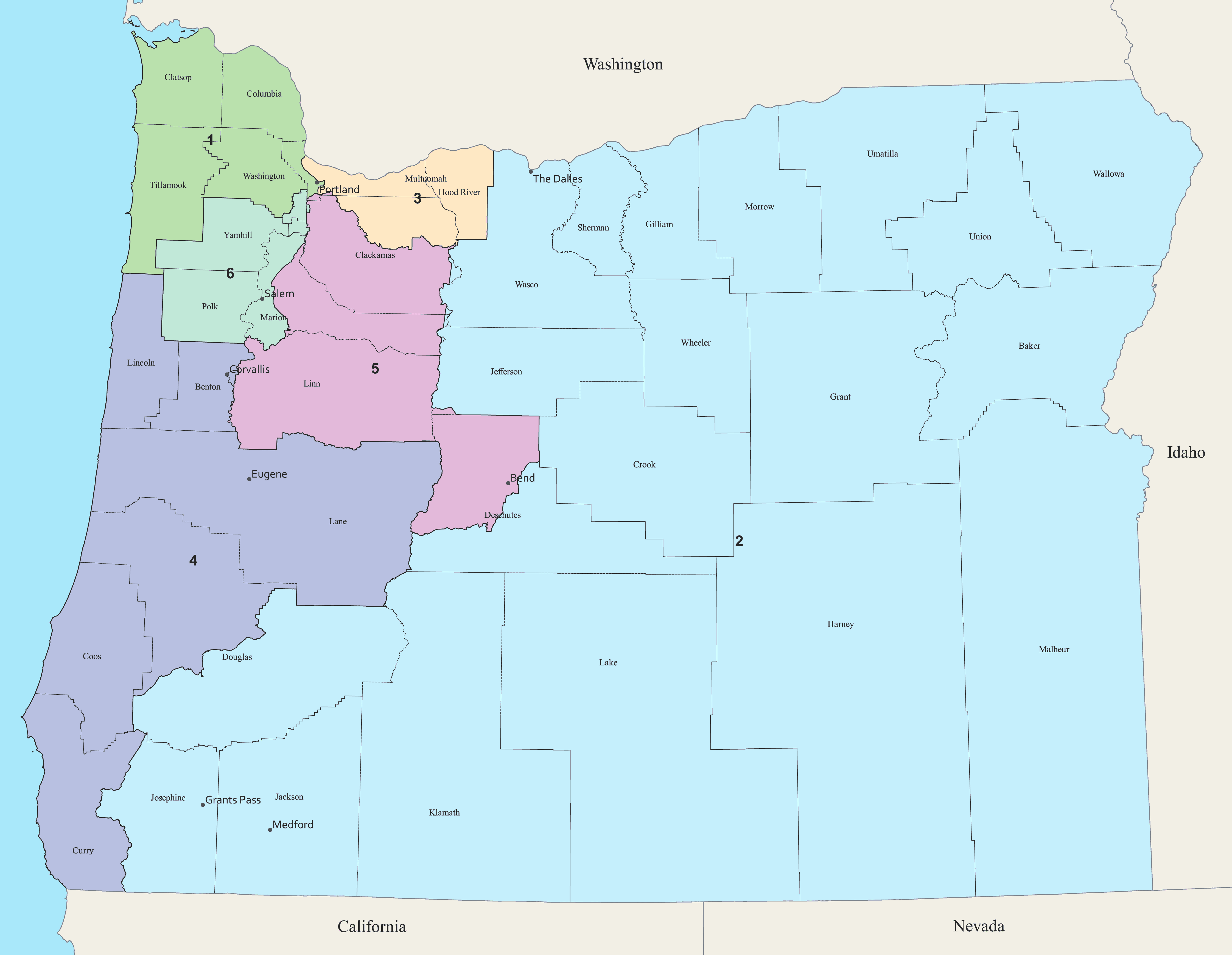 Oregon Congressional Districts