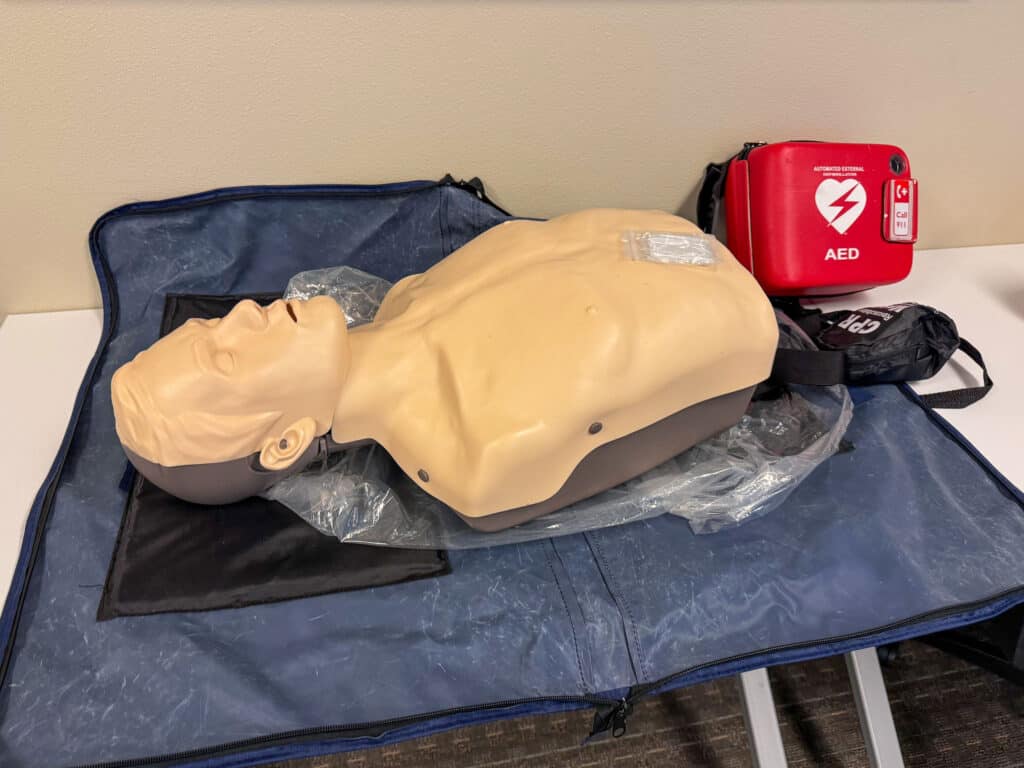 CPR practice dummy