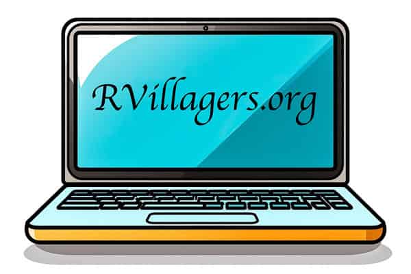 Computer with RVillagers.org logo