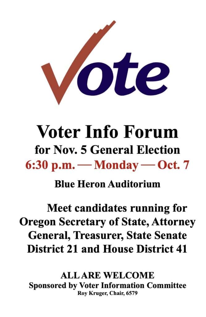 Voter Info Forum Oct. 7