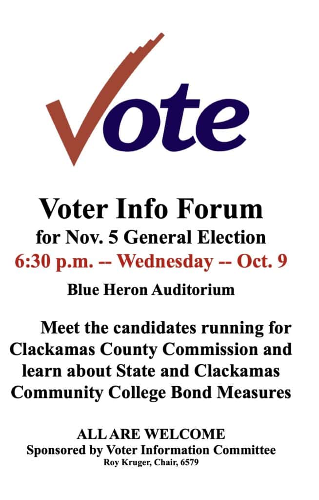 Voter Info Forum Oct. 9