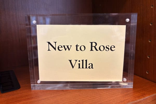Sign: New to RoseVilla