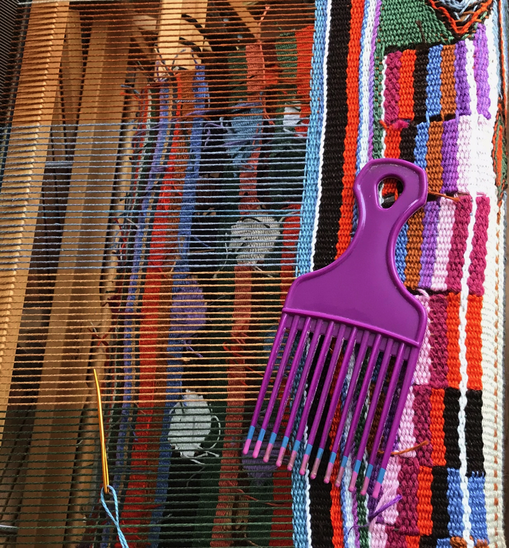 Weaving - Bits and Pieces	(current work on the loom)